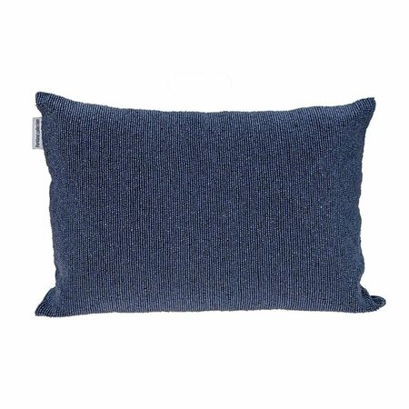 Shimmering Blue Beaded Luxury Throw Pillow